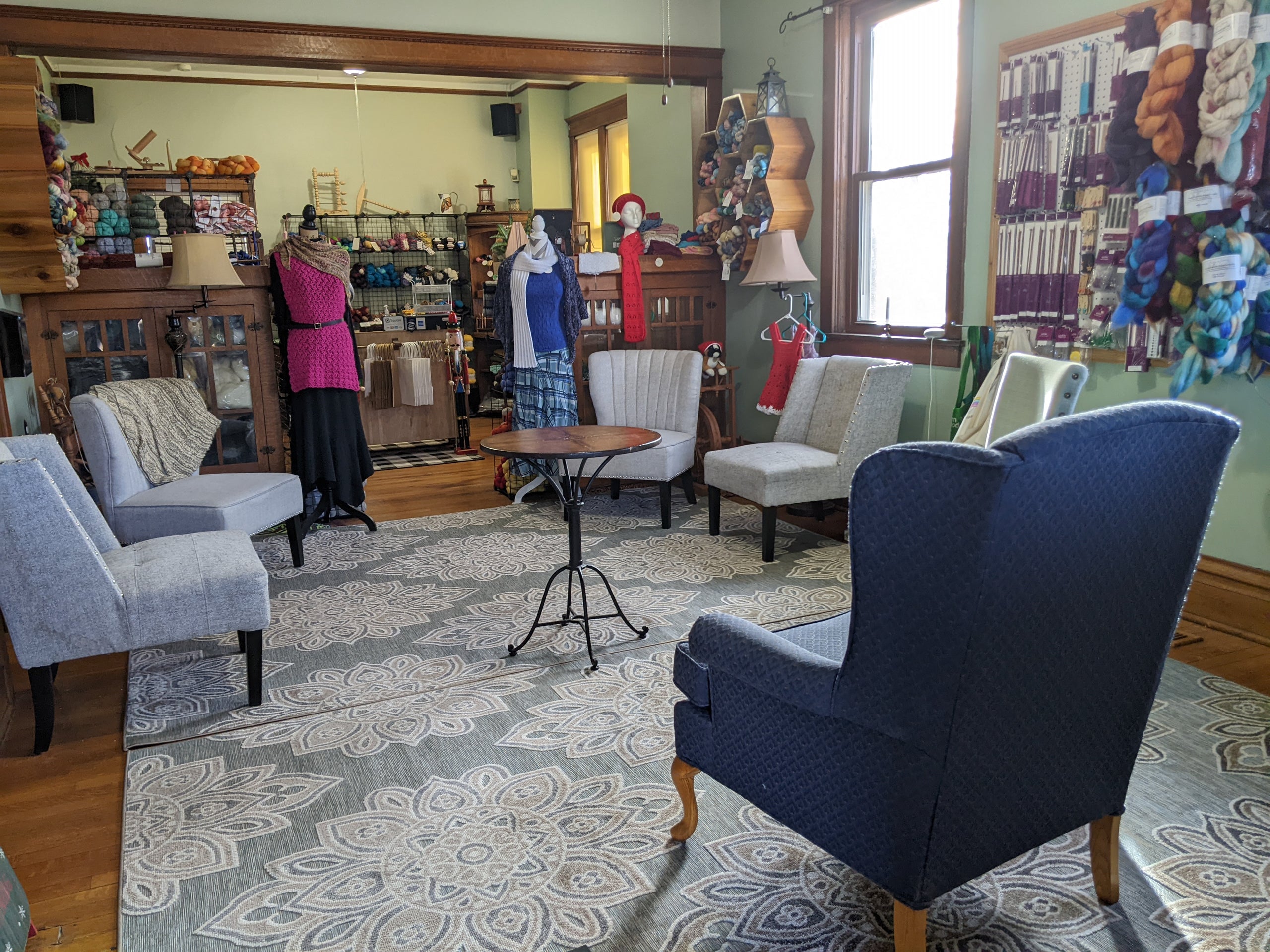 Come Join Us For Our Weekly Sit & Stitch Wood & Knit Be Nice Music Studio